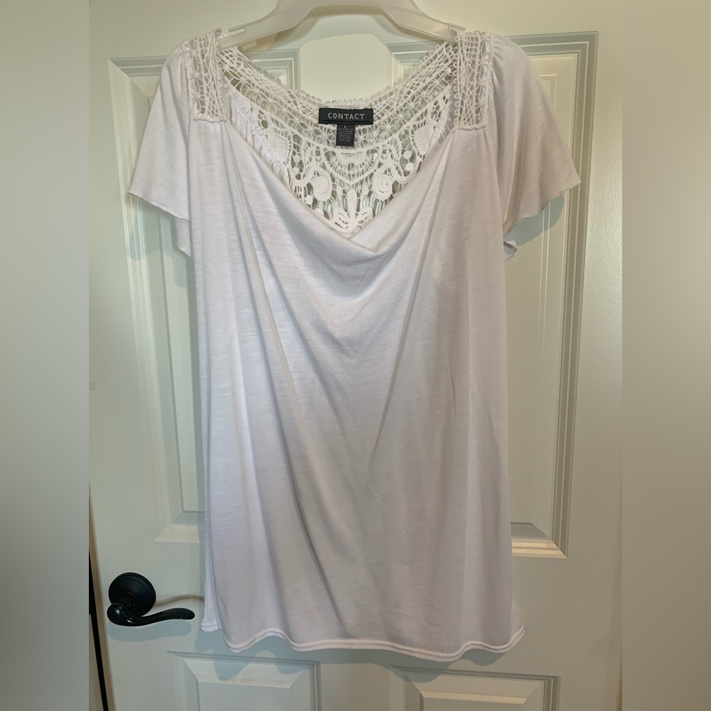 Flutter sleeve lace back blouse